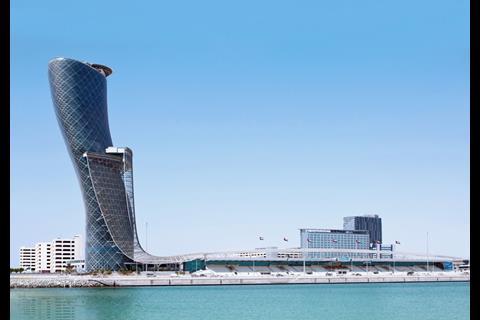 RMJM's Capital Gate tower in Abu Dhabi